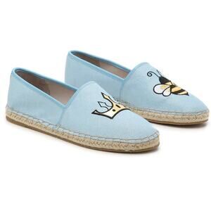 Circus by Sam Edelman Leni 6 Espadrille Flats Slip-On Queen Bee Patch Blue 8.5M